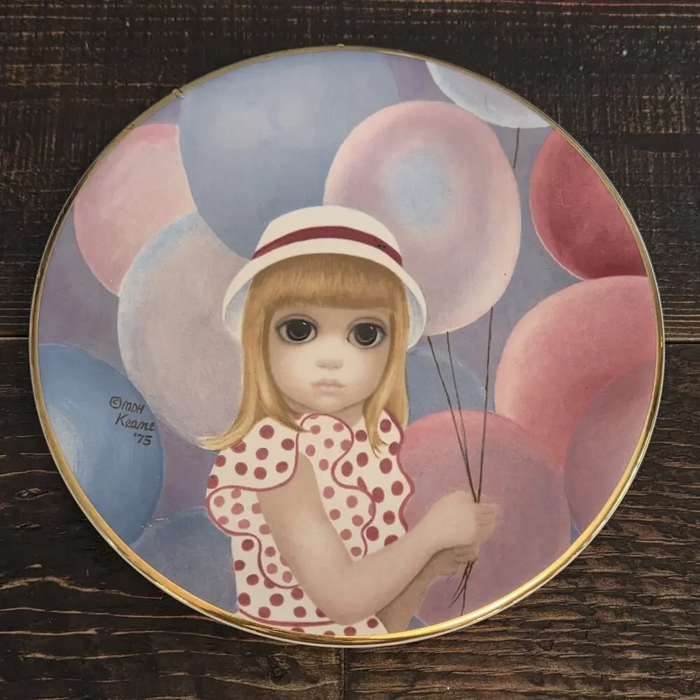 Margaret Keane Big Eye The Balloon Girl 1976 First Limited Edition Plate 8 inch